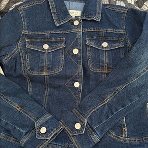 Martha Stewart NWT LINED WELL MADE Classic Blue Denim heavy JEAN Jacket